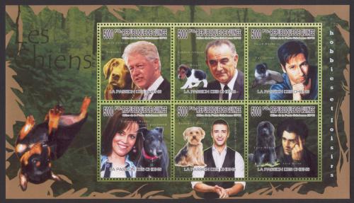 Poštové známky Guinea 2010 Psy slavných lidí Mi# 7529-34 Kat 12€