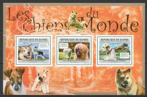 Poštové známky Guinea 2011 Psy Mi# 8912-14 Kat 16€
