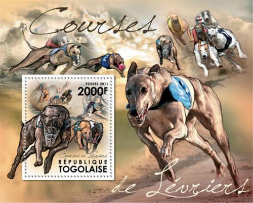 Poštová známka Togo 2011 Závodní psi Mi# Block 676 Kat 8€