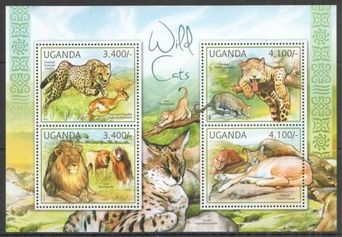 Poštové známky Uganda 2012 Maèkovité šelmy Mi# 2805-08 Kat 13€