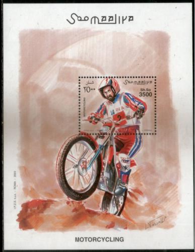 Poštová známka Somálsko 2003 Motocyklový sport Mi# N/N Vysoký Kat