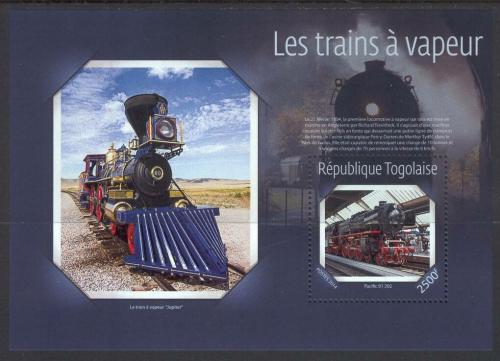Poštová známka Togo 2014 Parní lokomotívy Mi# Block 1079 Kat 10€