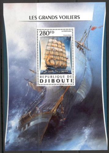 Poštová známka Džibutsko 2016 Plachetnice Mi# 1059 Block