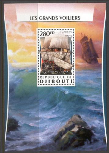 Poštová známka Džibutsko 2016 Plachetnice Mi# 1061 Block