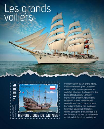 Poštová známka Guinea 2014 Plachetnice Mi# Block 2344 Kat 16€