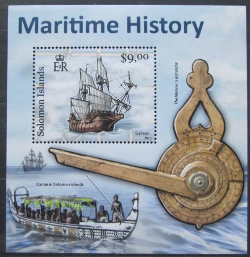 Poštová známka Šalamúnove ostrovy 2012 Plachetnice a kánoe Mi# 1518 Block