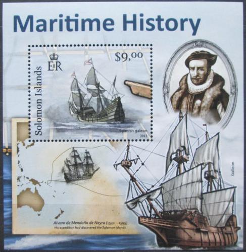 Poštová známka Šalamúnove ostrovy 2012 Plachetnice a kánoe Mi# 1519 Block