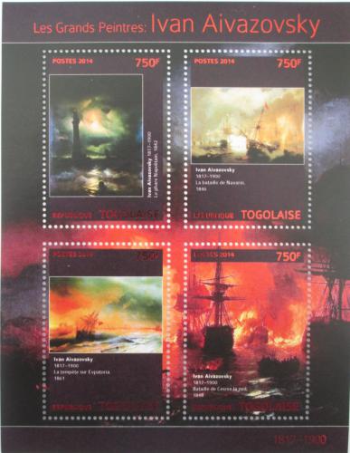 Poštové známky Togo 2014 Plachetnice, umenie, Ajvazovskij Mi# 5928-31 Kat 12€