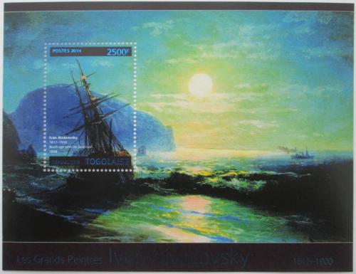 Poštová známka Togo 2014 Plachetnice, umenie, Ajvazovskij Mi# Block 1006 Kat 10€