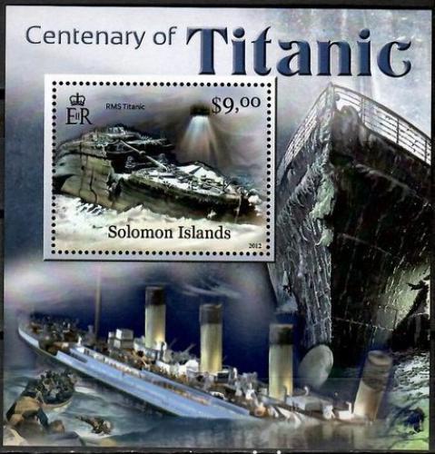 Potov znmka alamnove ostrovy 2012 Titanic Mi# 1524 Block