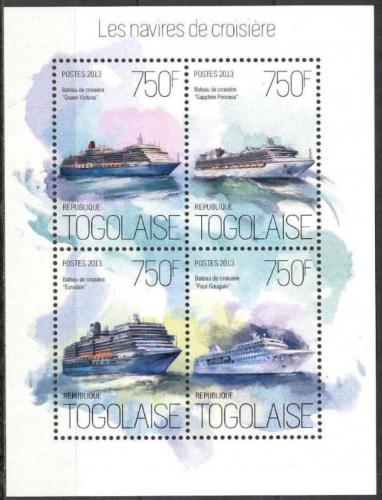 Poštové známky Togo 2013 Výletní lode Mi# 5436-39 Kat 12€