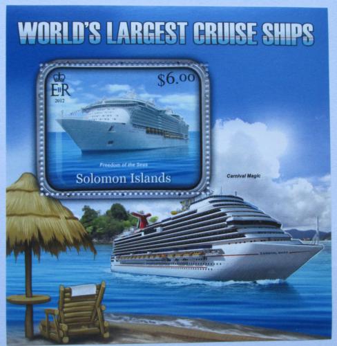 Poštová známka Šalamúnove ostrovy 2012 Výletní lode Mi# 1631 Block 