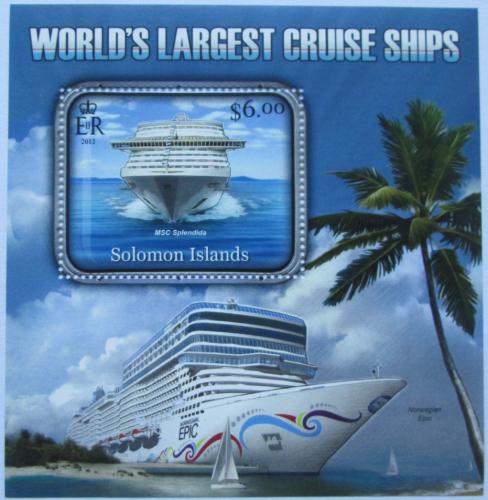 Poštová známka Šalamúnove ostrovy 2012 Výletní lode Mi# 1633 Block