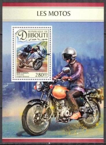 Poštová známka Džibutsko 2016 Motocykle Mi# 1353 Block