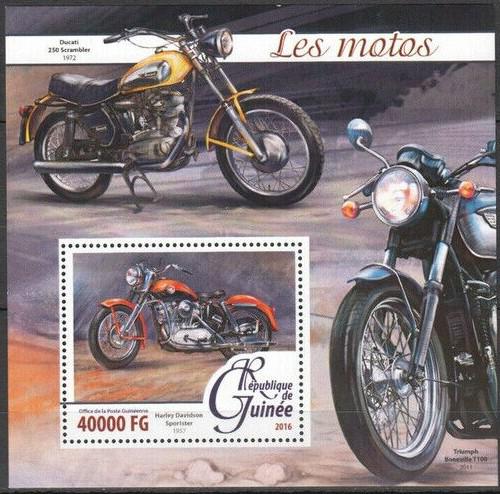 Poštová známka Guinea 2016 Motocykle Mi# Block 2634 Kat 16€