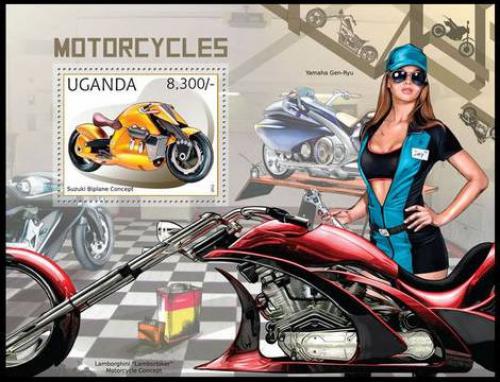 Poštová známka Uganda 2012 Motocykle Mi# Block 393 Kat 8€
