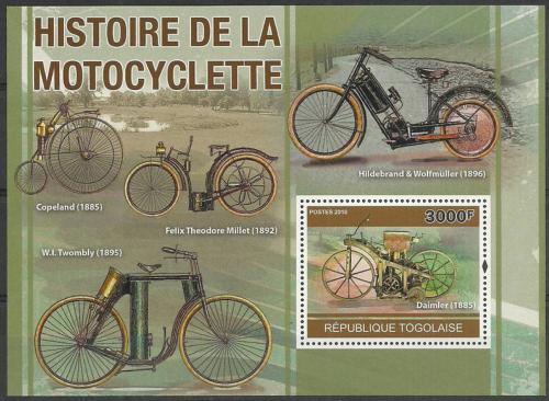 Poštová známka Togo 2010 Historické motocykly Mi# Block 561 Kat 12€