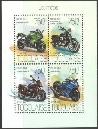 Potov znmky Togo 2013 Motocykle Mi# 5446-49 Kat 12