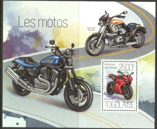 Poštová známka Togo 2013 Motocykle Mi# Block 911 Kat 10€