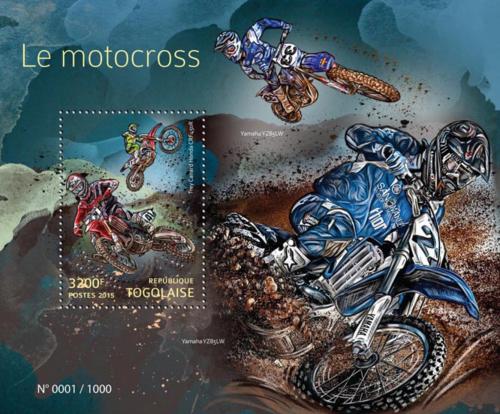 Poštová známka Togo 2015 Motocross Mi# Block 1198 Kat 13€
