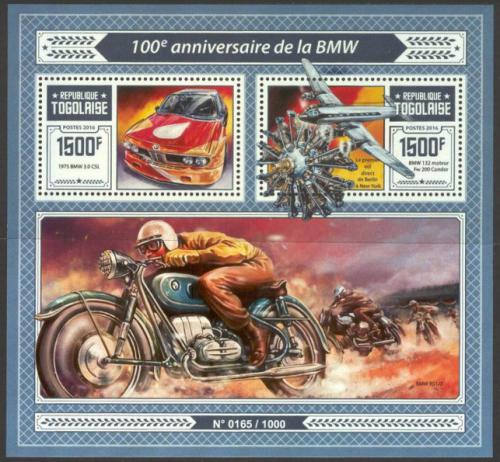 Poštové známky Togo 2016 BMW, 100. výroèie Mi# Block 1264 Kat 12€