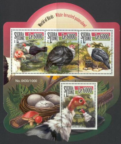 Poštové známky Sierra Leone 2015 Perlièka èervenohlavá Mi# 6536-39 Kat 11€