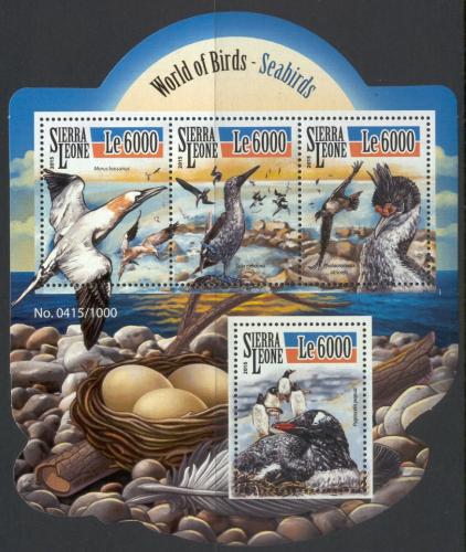 Poštové známky Sierra Leone 2015 Moøští ptáci Mi# 6560-63 Kat 11€