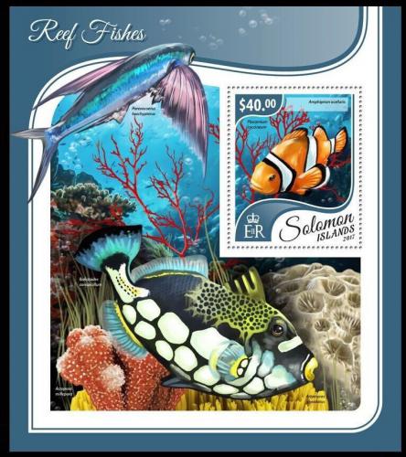Poštová známka Šalamúnove ostrovy 2017 Ryby Mi# Block 682 Kat 12€