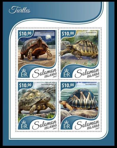 Poštové známky Šalamúnove ostrovy 2017 Korytnaèky Mi# 4662-65 Kat 12€