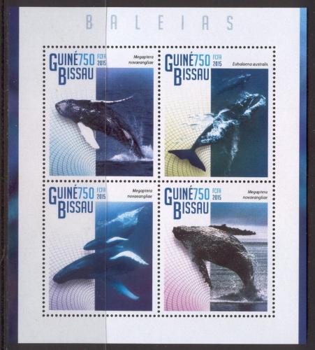 Poštové známky Guinea-Bissau 2015 Ve¾ryby Mi# 7591-94 Kat 12€