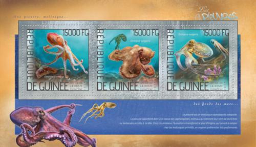 Poštové známky Guinea 2014 Chobotnice Mi# 10319-21 Kat 18€