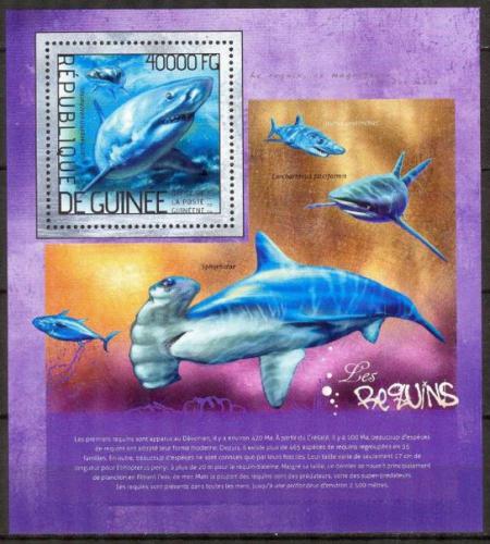Poštová známka Guinea 2014 Žraloky Mi# Block 2357 Kat 16€