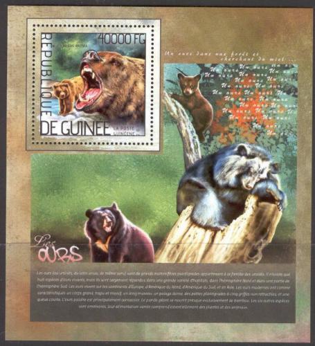 Poštová známka Guinea 2014 Medvede Mi# Block 2369 Kat 16€