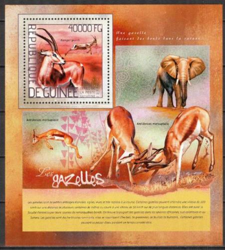 Poštová známka Guinea 2014 Gazely Mi# Block 2365 Kat 16€
