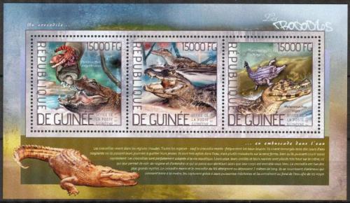 Poštové známky Guinea 2014 Krokodíly Mi# 10339-41 Kat 18€