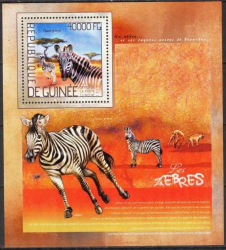 Poštová známka Guinea 2014 Zebry Mi# Block 2366 Kat 16€