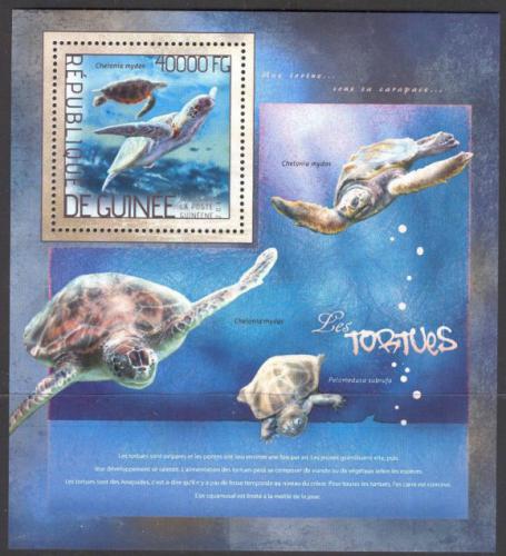 Poštová známka Guinea 2014 Korytnaèky Mi# Block 2358 Kat 16€