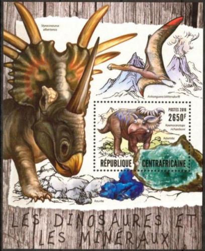 Poštová známka SAR 2016 Dinosaury a minerály Mi# Block 1474 Kat 12€