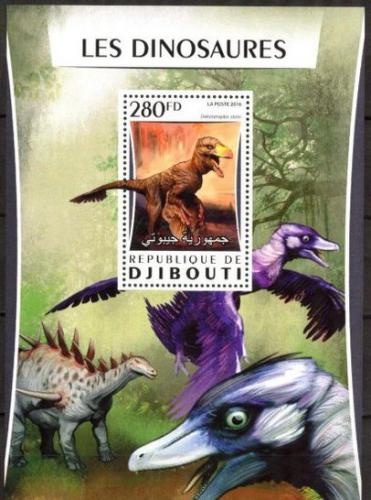 Poštová známka Džibutsko 2016 Dinosaury Mi# 1041 Block