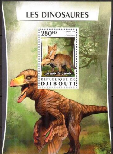 Poštová známka Džibutsko 2016 Dinosaury Mi# 1042 Block 