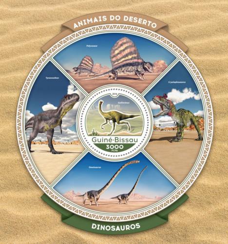 Poštová známka Guinea-Bissau 2016 Dinosaury Mi# Block 1520 Kat 11€