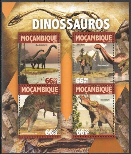 Poštové známky Mozambik 2016 Dinosaury Mi# 8364-67 Kat 15€ 