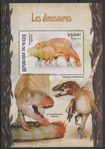 Poštová známka Niger 2016 Dinosaury Mi# Block 528 Kat 10€