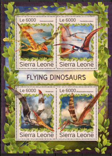 Poštové známky Sierra Leone 2016 Létající dinosaury Mi# 7948-51 Kat 11€