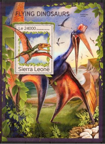 Poštová známka Sierra Leone 2016 Létající dinosaury Mi# Block 1122 Kat 11€