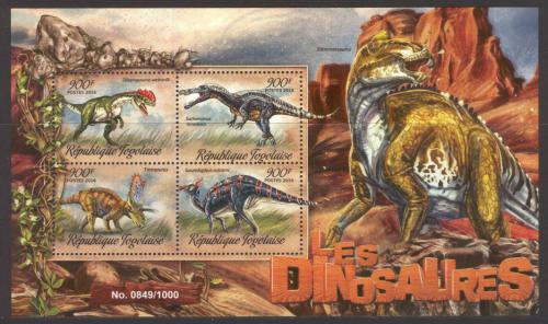 Poštové známky Togo 2016 Dinosaury Mi# 7389-92 Kat 14€