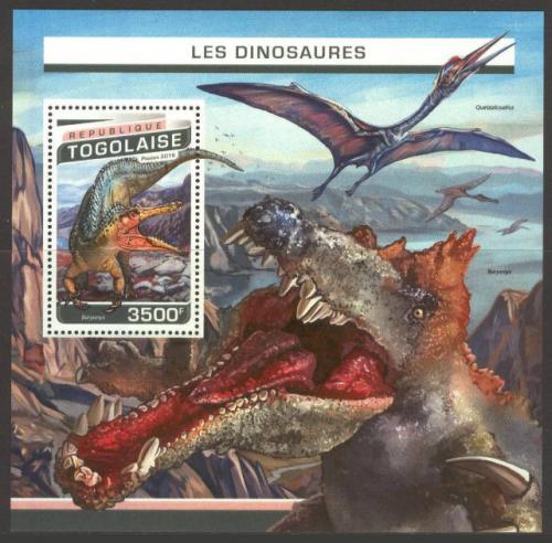 Poštová známka Togo 2016 Dinosaury Mi# Block 1355 Kat 14€