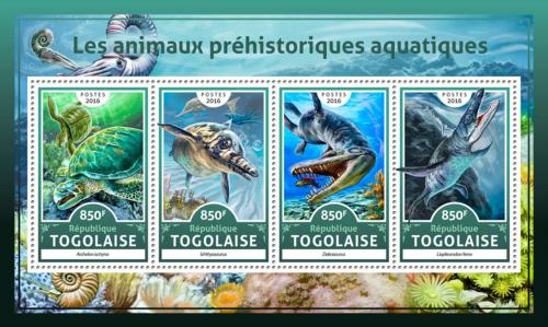 Poštové známky Togo 2016 Vodní dinosaury Mi# 7839-42 Kat 13€