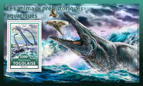 Poštová známka Togo 2016 Vodní dinosaury Mi# Block 1379 Kat 13€