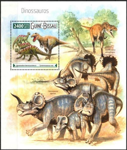 Poštová známka Guinea-Bissau 2015 Dinosaury Mi# Block 1398 Kat 9€